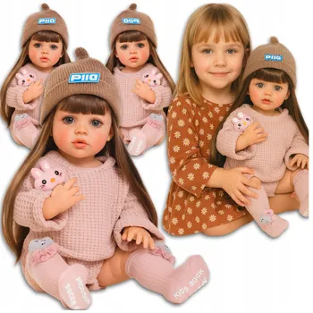 Panenka PANENKA REBORN JAKO ŽIVÁ MIMINKO DÍTĚ HOLČIČKA VELKÁ 55 cm jako skutečná