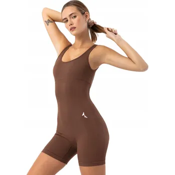 Podprsenka Dámský bezešvý sportovní overal Elevate Carpatree XS hnědý