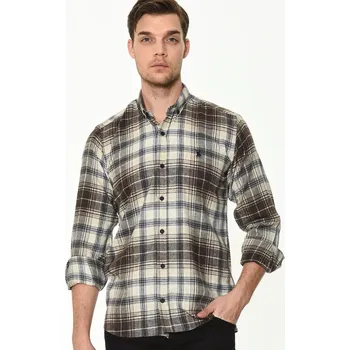 Pánská košile Pánská károvaná košile Dewberry dewberry černá | hnědá | krémová 3477849