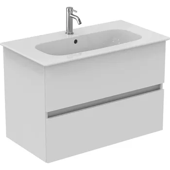 Koupelnový nábytek Ideal Standard Eurovit+ Skříňka se 2 zásuvkami s umyvadlem 84 x 46 cm bílá, R0263WG+T462001 SET