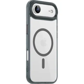 Pouzdro na mobilní telefon Transparentní kryt s barevným rámečkem a MagSafe pro iPhone Air - šedý