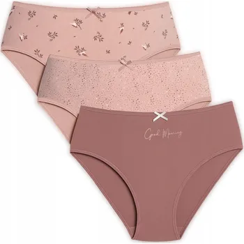 Dámské spodní prádlo LAMA Dámské bavlněné kalhotky Kalhotky, sada bikini L-120BI 98, 3 kusy, velikost L