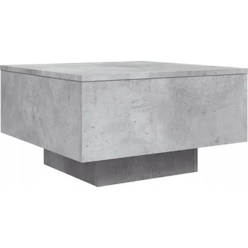 Konferenční stolek Moderní konferenční stolek z materiálu na bázi dřeva, šedá betonu, 55x55x31 cm
