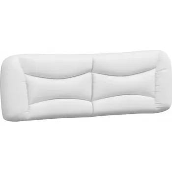 Polštář Čelo Polštář z umělé kůže odolný proti skvrnám, 170x15x48 cm, bílý