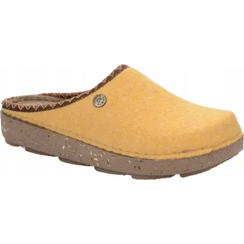 Dámské pantofle INBLU Plstěné PANTOFLE SANDÁLE Dámské ED18 Domácí Obuv Lehké ŽLUTÉ 37