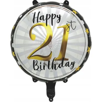Balónek Fóliový balónek k 21. narozeninám "Happy 21st Birthday"