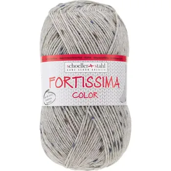 Příze Schoeller Stahl Fortissima color tweed 575 Světle šedá (Ponožková příze Fortissima tweed Hellgrau)
