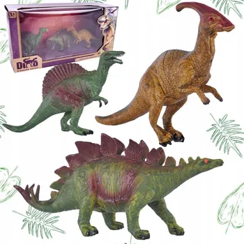 Figurka Sada Dinosaurů Tři Figurky Pro Malé Objevitele Realistické Figurky