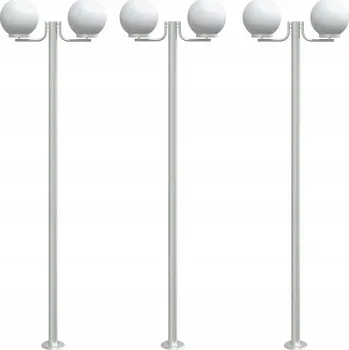 Stojací lampa Stojací zahradní lampa na sloupku IP44 z nerezové oceli, 2 stínidla, 16x