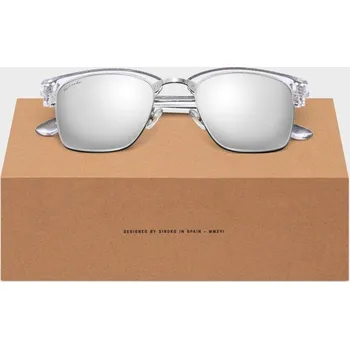 SIROKO Módní sluneční brýle z nerezové oceli Skyline Bílá BÍLÁ|ŠEDÁ