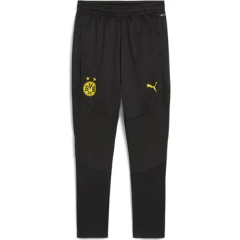 PUMA Tréninkové kalhoty pro mládež Borussia Dortmund PUMA Black Faster Yellow 7 LET ČERNÁ|ŽLUTÁ