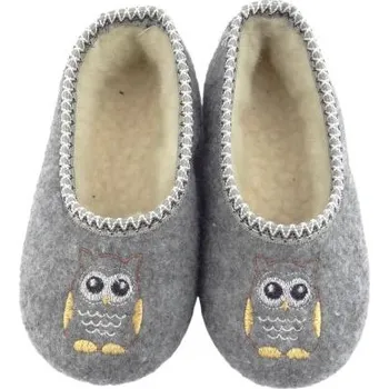 Dívčí bačkory Vlněné přezůvky šedá, velikost 28