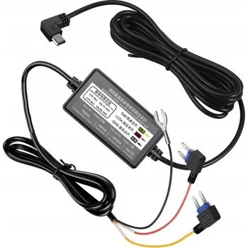 Napájecí adaptér do auta pro kamery/radarové detektory, mini USB, 12V-24V na 5V 2,5A