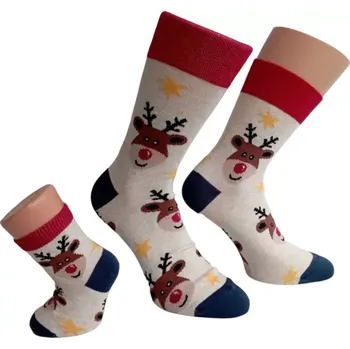 Dámské punčochy Dospělé ponožky Andrej - 42-46 / béžová/modrá