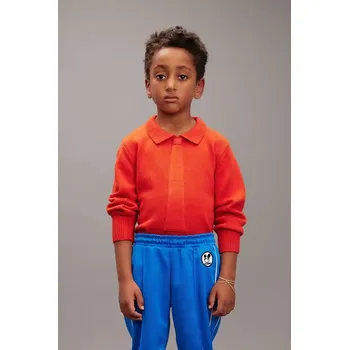 Dětská móda Dětský svetr s příměsí vlny Mini Rodini 25720125 červená 29X, vel. 128-134