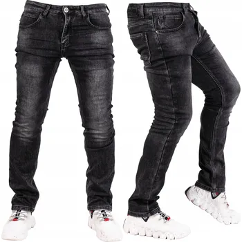 Pánské kalhoty Pánské kalhoty JEANS JEMNĚ ZATEPLENÉ ČERNÉ XAFFI vel. 32