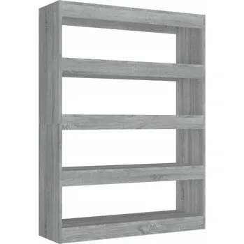 Knihovna Multifunkční regál Sonoma, šedý dub, 100x30x135 cm