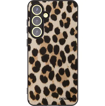 Pouzdro na mobilní telefon Picasee silikonový černý obal pro Samsung Galaxy S24 FE S721B - Brown Tiger