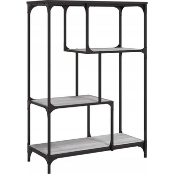 Knihovna Knihovna v industriálním stylu, šedý dub Sonoma, 81x36x115 cm