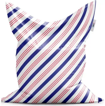 Sedací pytel Sablio Sedací vak Modročervené pruhy - 200x140 cm