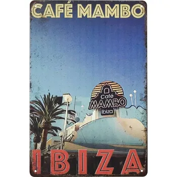 Obraz Plakát Kovová dekorativní cedule retro styl IBIZA