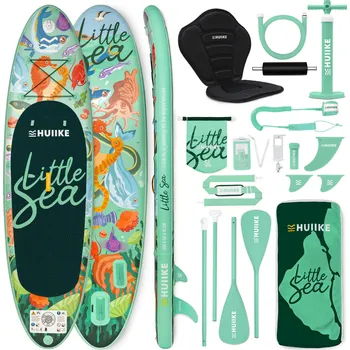 HUIIKE Nafukovací Paddleboard Prkno s Příslušenstvím, HUIIKE, Akvamarínová, Stabilita 305 MM MODRÁ