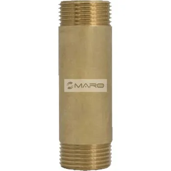 Fitinka Trubka mosazná s vnějšími závity 1/2" x 200 mm, 6599 1/2"x200mm