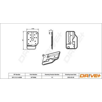 Hydraulický filtr Sada hydraulického filtru, automatická převodovka DRIVE+ DP1110.14.0008