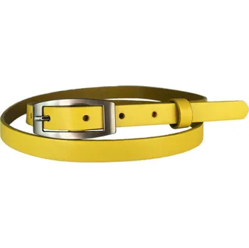Opasek PENNY BELTS Kožený opasek 15-2-32 žlutý - 80 cm