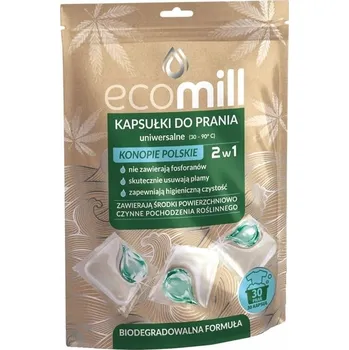 Tableta na praní ECOMILL Polské Hemp Universal 2v1 prací Kapsle 30 ks