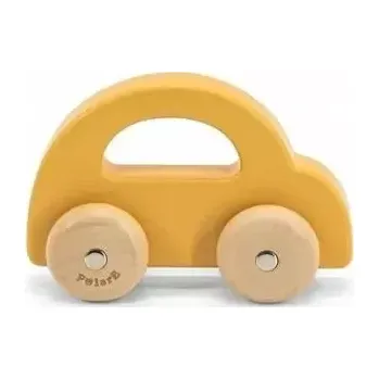 Dřevěná hračka VIGA, Dřevěné autíčko - žluté