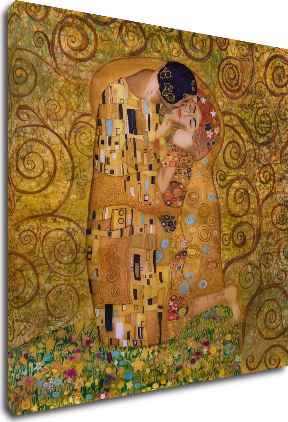 Impresi Obraz Reprodukce Gustav Klimt polibek - 70 x 70 cm