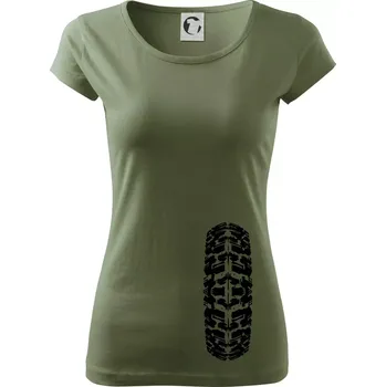 Dámské oblečení Enduro / cross pneumatika - Dámské triko Pure - S ( Khaki )