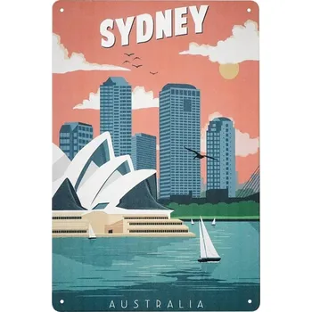 Obraz Plakát Kovová dekorativní cedule retro vintage SYDNEY