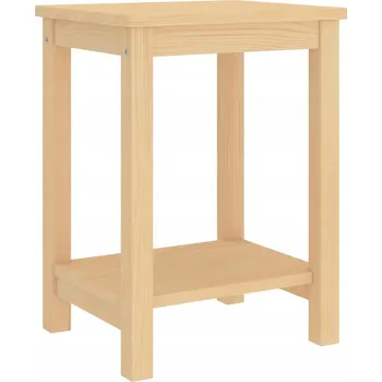 Noční stolek Noční stolek z masivního borovicového dřeva, přírodní, 35x30x47 cm