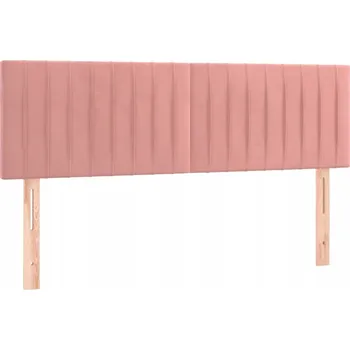 Čelo postele s nastavitelnou výškou, samet růžová, 144x5x78/88 cm