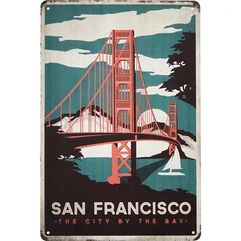 Obraz Plakát Kovová dekorativní cedule retro vintage SAN FRANCISCO