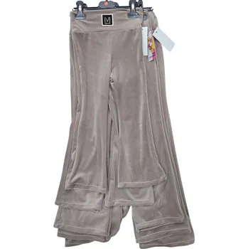 made in Italy Módní pohodlné kalhoty do zvonu 25499 barva: béžová, Rozměr: 116