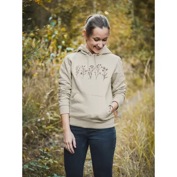 Dámská mikina Dámská mikina Kvítí - béžová Pískově béžová XXL (běžné) - XL (výrobce)
