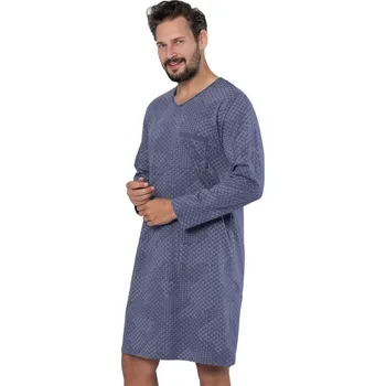 Pánské pyžamo Hotberg Pánská noční košile Antoni 1681 – Pohodlí a styl Barva/Velikost: šedá / XL
