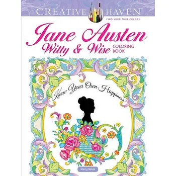Cizojazyčná kniha Creative Haven Jane Austen Witty & Wise Coloring Book - Noble, Marty