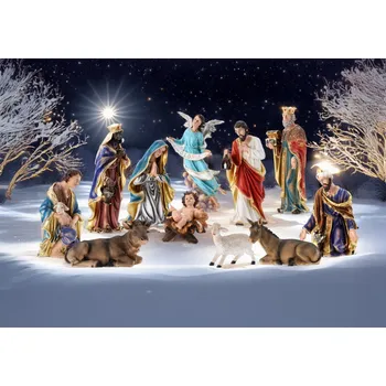 Vánoční dekorace SADA BETLÉMSKÝCH POSTAV 11 KS do 90 CM polyresin *0497