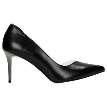 Dámské lodičky Černé Dámské Lodičky Na Jehlovém Podpatku S Průhledným Detailem Wojas 3517981 39