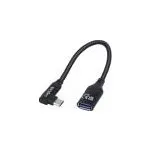 LOGILINK Kabel USB 3.2 Gen 2 USB A zásuvka,USB C úhlová zástrčka 0,2m