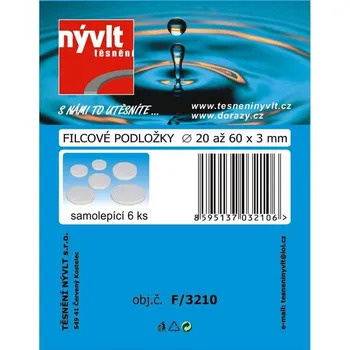 Nývlt Sada filcových podložek 20 - 60 x 3 mm, samolepící, 6 ks, F/3210
