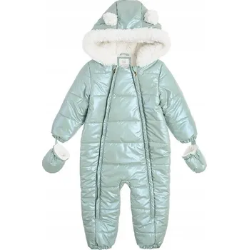 Kojenecký overall Cool Club Zimní teplý overal pro holčičku, světle zelený, velikost 80