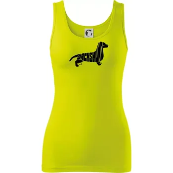 Dámské tričko Jezevčík - Dachshund - Dámské tílko - M ( Limetková )