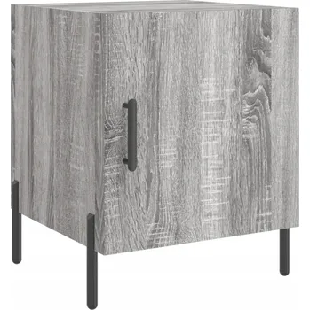 Noční stolek Noční stolek z materiálu na bázi dřeva, šedý dub sonoma, 40x40x50 cm