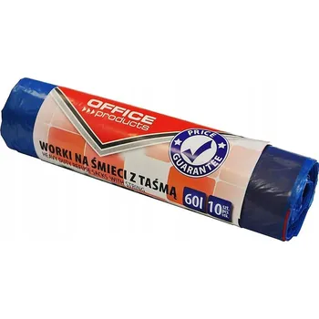 Pytle na odpadky Pytle na odpadky 60l OFFICE PRODUCTS se stahovací páskou 10 Ks, modré