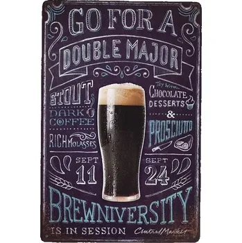 Obraz Plakát Kovová dekorativní cedule PIVO STOUT plakát kovový 20 x 30 cm